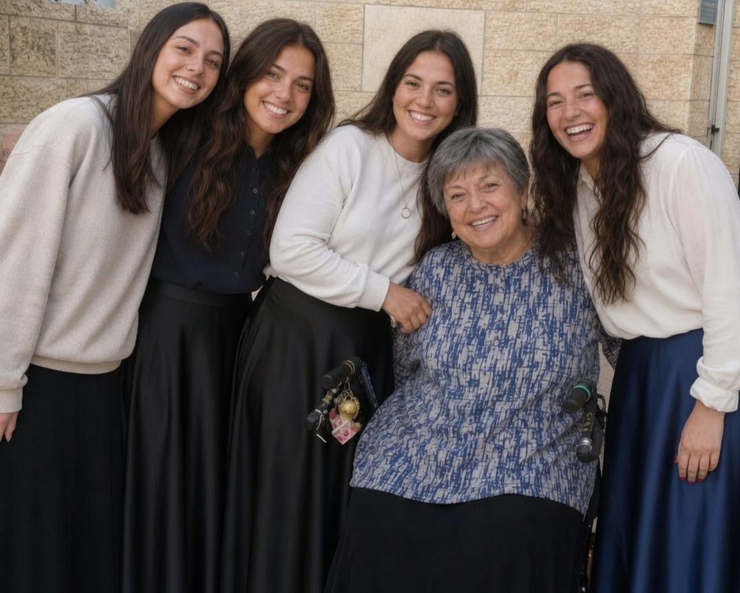 Chessed — students with a community member